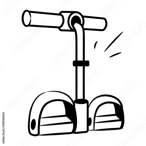 Drawing style icon depicting a tummy trimmer