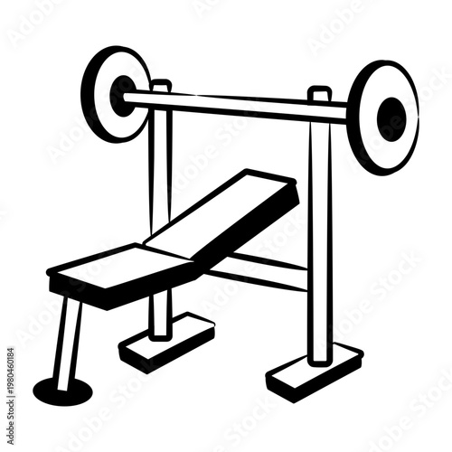 Drawing style icon of a press machine