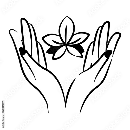 Drawing style icon showing a spa