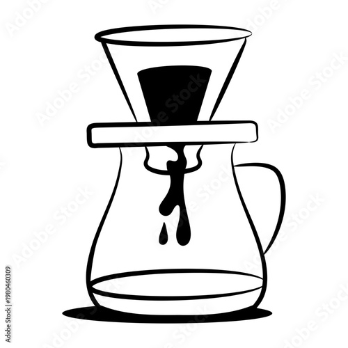Hand drawn icon depicting a tea strainer