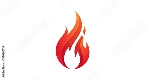 Vibrant Flame Illustration - A Symbol of Energy, Passion, and Transformation.