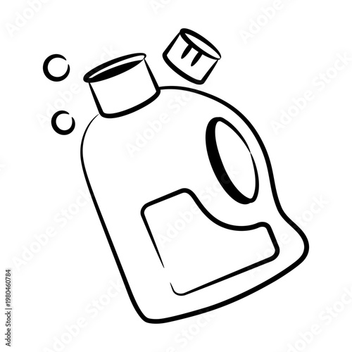Doodle style icon depicting a detergent