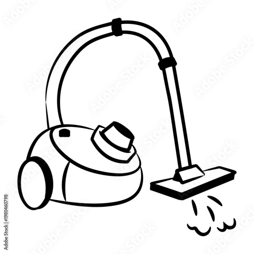 A drawing style icon of a vacuum machine