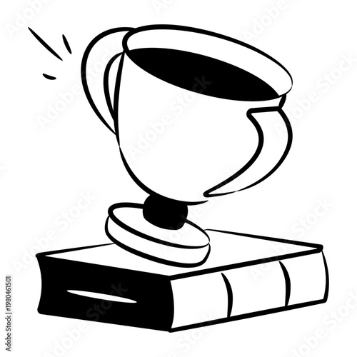 Hand drawn icon depicting an academic reward