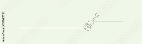 Violin outlined in a minimalist continuous line style.