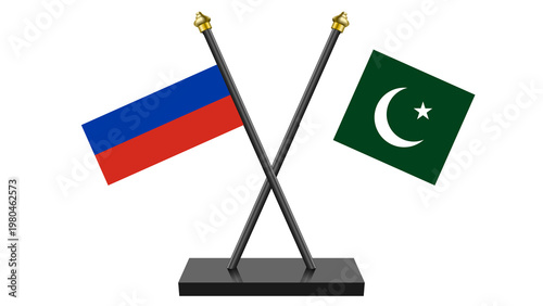 фотографія Flag of Pakistan and Russian Federation