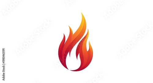 Vibrant Flame Illustration - A Symbol of Energy, Passion, and Transformation.