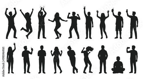 Diverse People Silhouettes Vector Collection - Flat Design for Lifestyle  Group Concepts