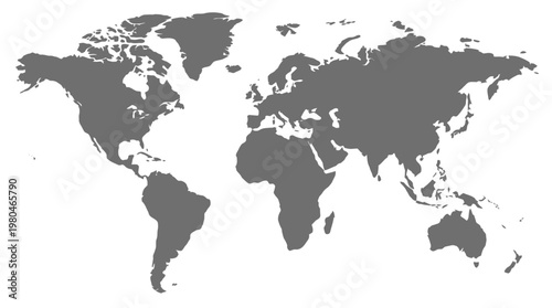 Abstract Vector World Map Representing Global Connectivity, International Communication, and Geographic Data Visualization