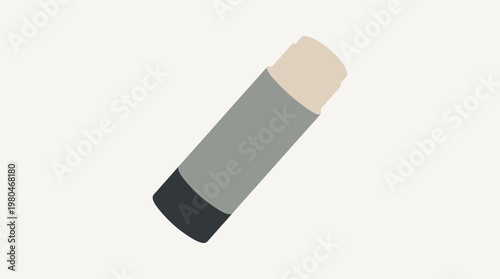 Minimalist illustration of a glue stick with soft edges against a plain background, isolated graphic