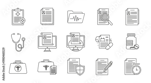 Medical records and healthcare documents for patient care and treatment.