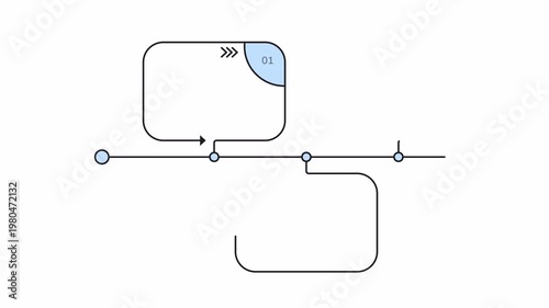 Guidance infographic 3 steps template animation. Information screen. Sequence options 4k video. Animated blank diagram visualization. Process layout empty design element. Motion graphics