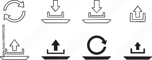 Various icons depicting different types of user interface control interactions