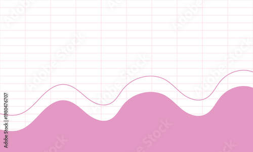 Fotografie Vibrant Purple Wavy Line Graphic Design.