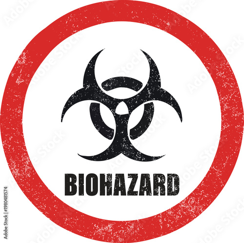 The universally recognized biohazard symbol indicating potential biological danger and contamination risks