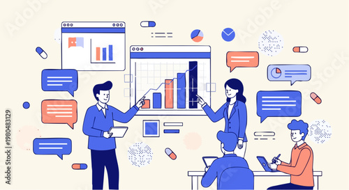 Healthcare Data Analysis and Pharmaceutical Business Growth Concept