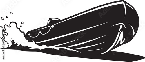 Black and white vector illustration of a cigar, smoking, monochrome, icon