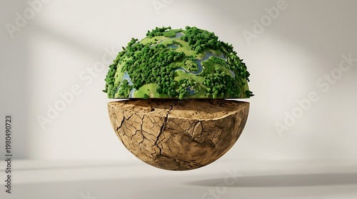 Greenwashing versus authentic sustainability concept revealing hidden environmental damage behind corporate green image and ethical responsibility