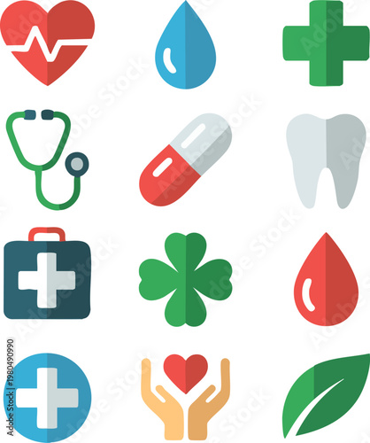 Medical and Healthcare Vector Icon Set