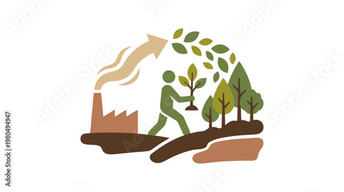 Eco-Friendly Concept Transforming Pollution into New Life