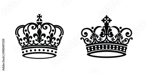 Vintage crown illustrations