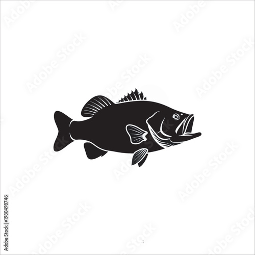 Simple fish vector illustration isolated on a white background representing marine life and aquatic nature