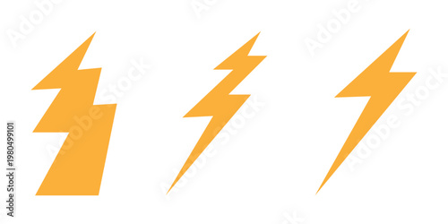 Lightning icon set. electric icon vector. power icon. energy sign