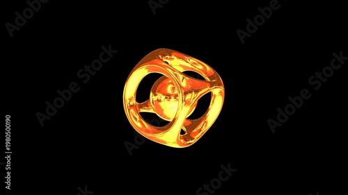 3d animation vibrant abtract shapes shines brightly with looping animation