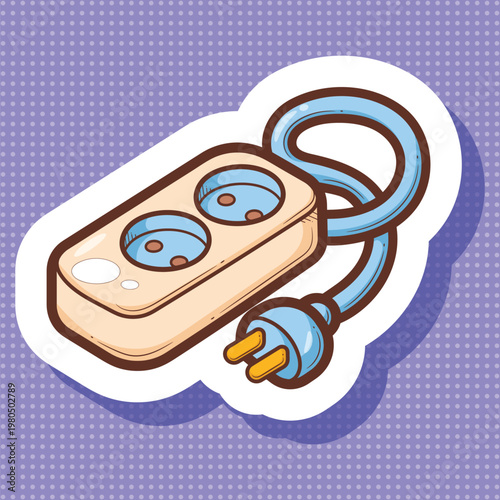 Cartoon Power Strip With Plug And Outlets
