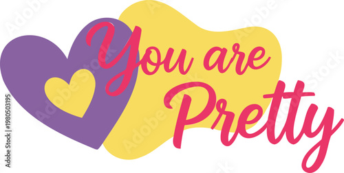 Empowered mindset rainbow and stars quote vector illustration with bright colors and inspirational words for positivity and self belief t shirt design.