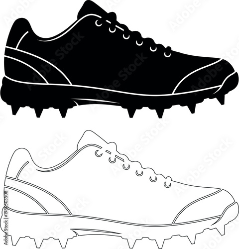 Cricket shoes silhouette high performance footwear for cricket players athletes