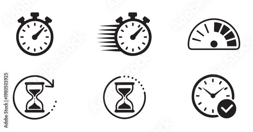 Clock and time management collection for tracking project milestones and monitoring team speed accurately.