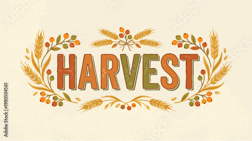 Harvest Festival Graphic Design Element.