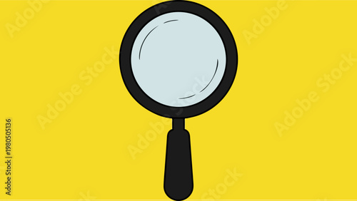 Magnifying Glass Icon Closeup.