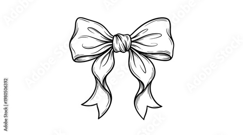 Elegant Hand-Drawn Bow Tie