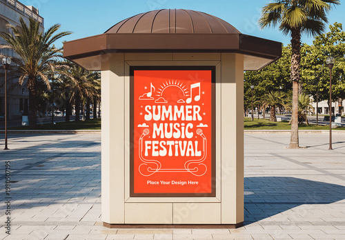 Professional Summer Music Festival Poster Mockup