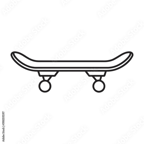 Vector of a simple skateboard with wheels