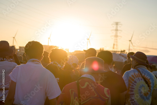 夏フェスの夕暮れ