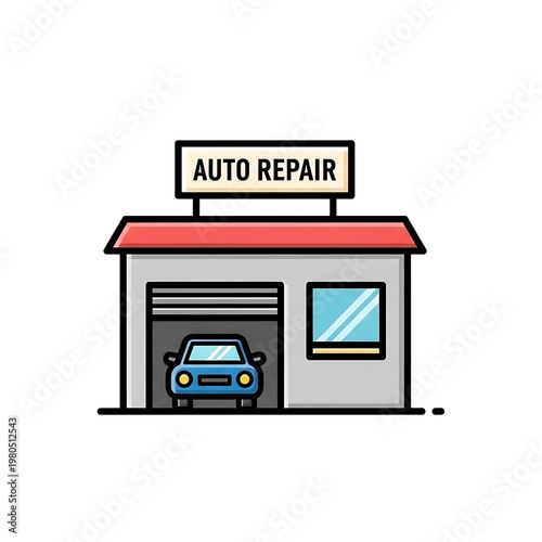 Auto repair garage service station.