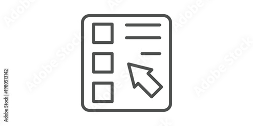 Online survey line icon