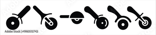 pizza cutter icon vector illustration 