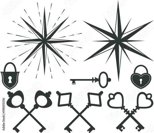 Vintage nautical compass rose illustration featuring a vector map icon with a north star arrow for antique travel and adventure navigation design