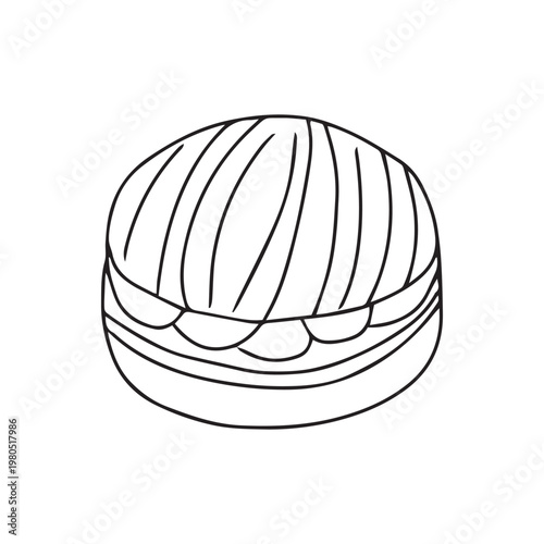 Black white birthday cakes. coloring pages for kids