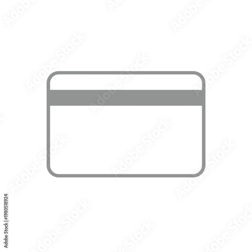 Minimalistic vector of a blank credit card design with a magnetic stripe