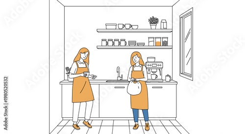 Two Women in a Cafe.