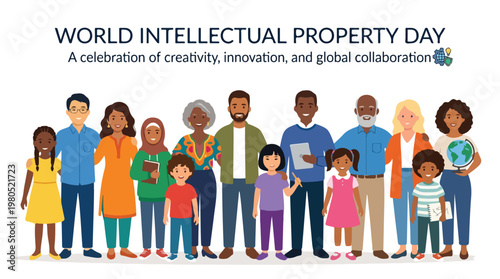 vector people celebrating "World Intellectual Property Day" 7