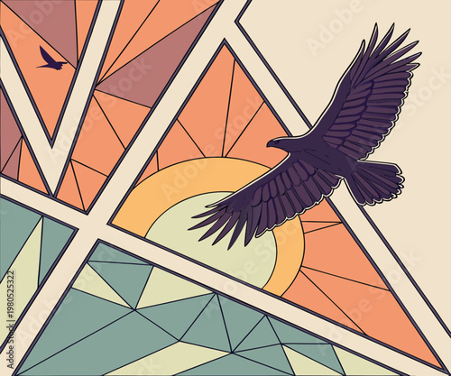 abstract-stained-glass-geometric-light-pattern-illustration.eps