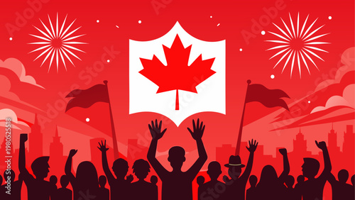 Maple leaf with vibrant red and orange autumn colors