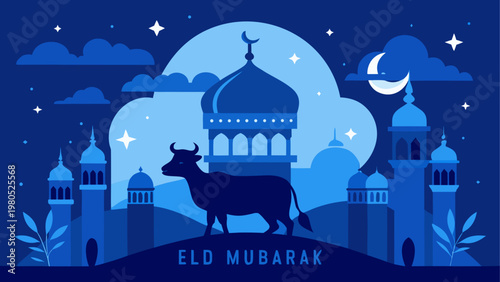 Led zeppelin logo with a whale and a moon in a cosmic night sky