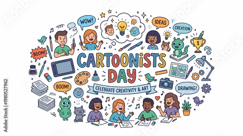 Cartoonists Day Celebration: Kids Drawing & Creative Ideas